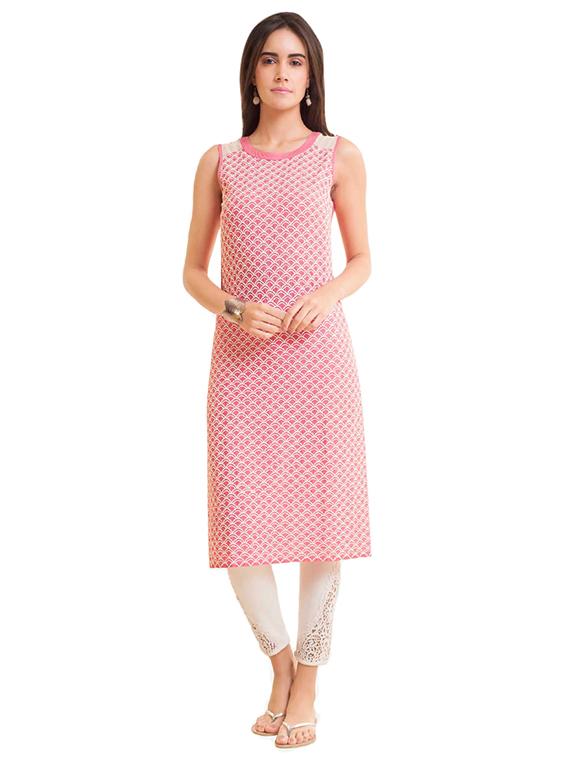 Embroidered straight kurta - 15621809 - Zoom Image - 1