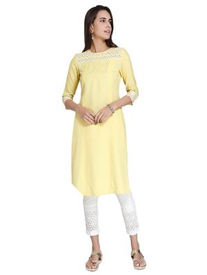 Straight pintucks kurta - 15621812 - Standard Image - 1