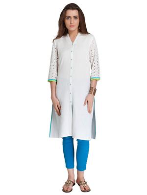 Straight block print kurta - 15621813 - Standard Image - 1
