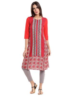 Straight printed kurta - 15621814 - Standard Image - 1