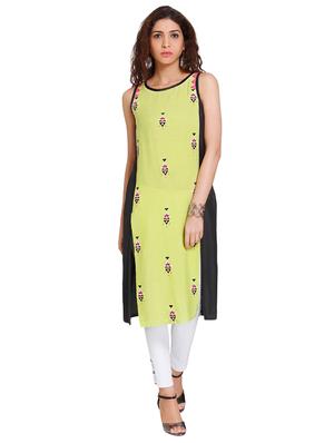 Straight embroidered kurta - 15621832 - Standard Image - 1