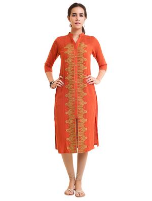Embroidered straight kurta - 15621834 - Standard Image - 1