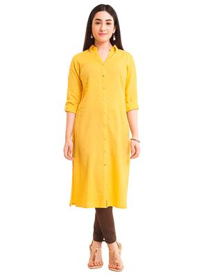 Straight solid kurta - 15621846 - Standard Image - 1
