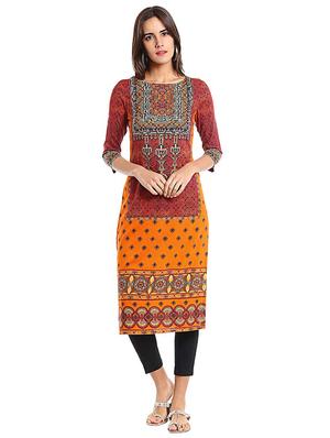 Straight printed kurta - 15621851 - Standard Image - 1