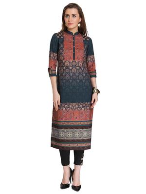 Straight printed kurta - 15621852 - Standard Image - 1