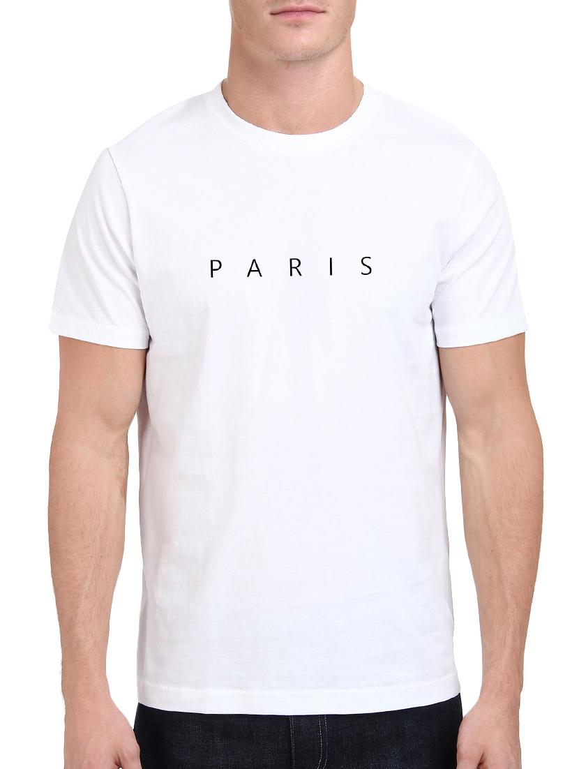 white cotton chest print tshirt - 15621916 - Zoom Image - 1
