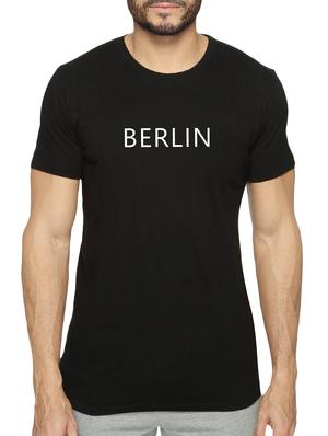 black cotton chest print tshirt - 15621921 - Standard Image - 1