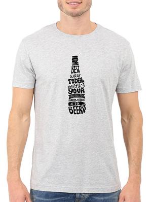 grey cotton chest print tshirt - 15621926 - Standard Image - 1