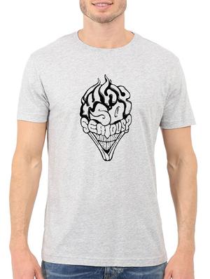 grey cotton chest print tshirt - 15621929 - Standard Image - 1