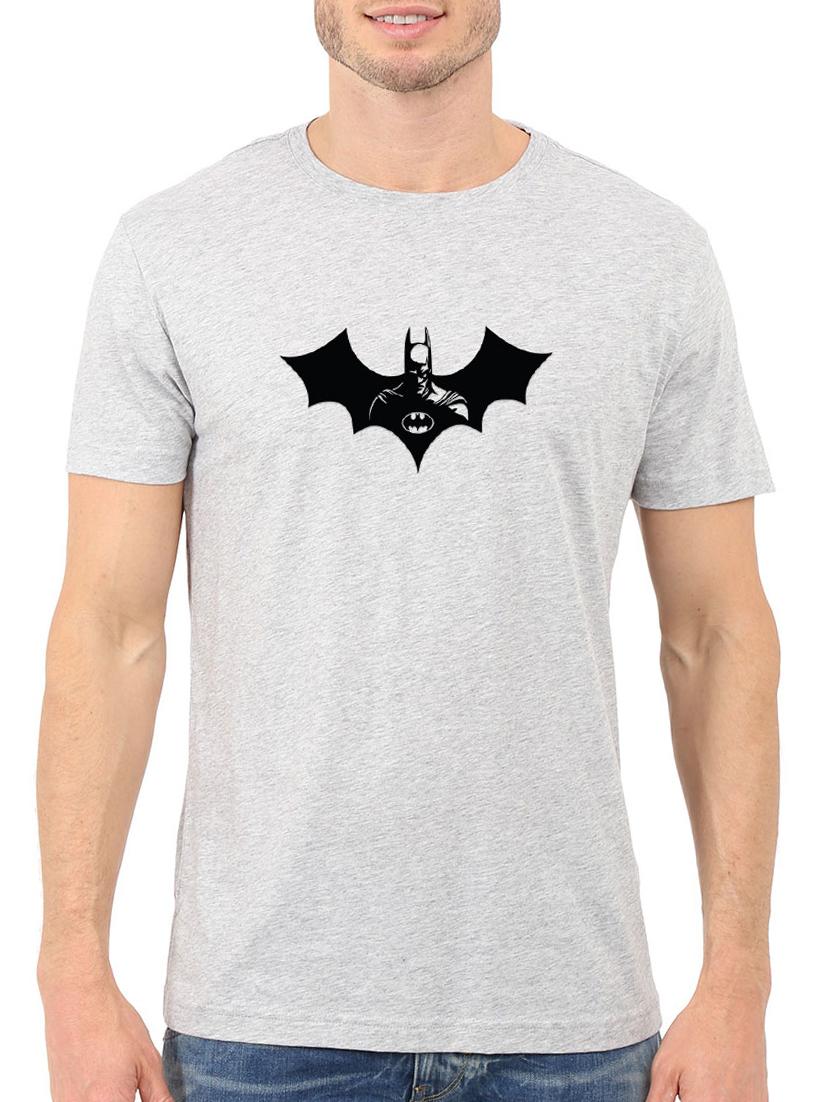 grey cotton chest print tshirt - 15621931 - Zoom Image - 1