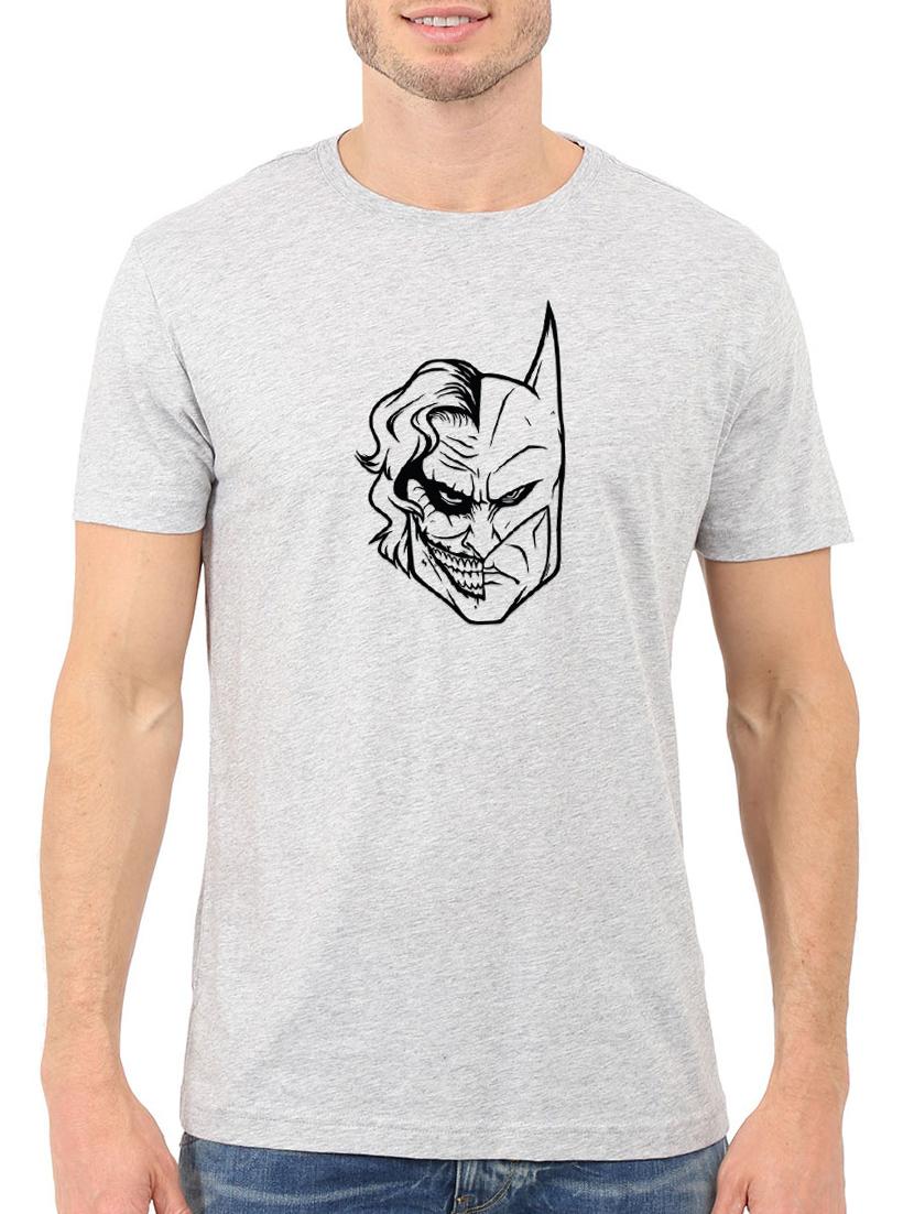 grey cotton chest print tshirt - 15621934 - Zoom Image - 1
