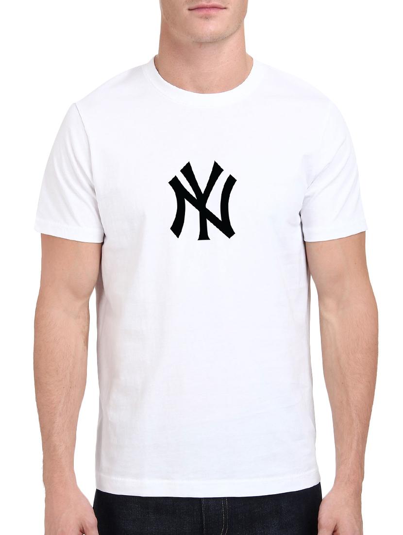 white cotton chest print tshirt - 15621936 - Zoom Image - 1