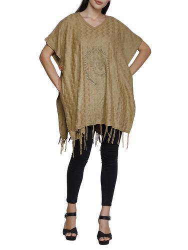 fringe detail embellished poncho - 15622067 - Very Small Image - 1