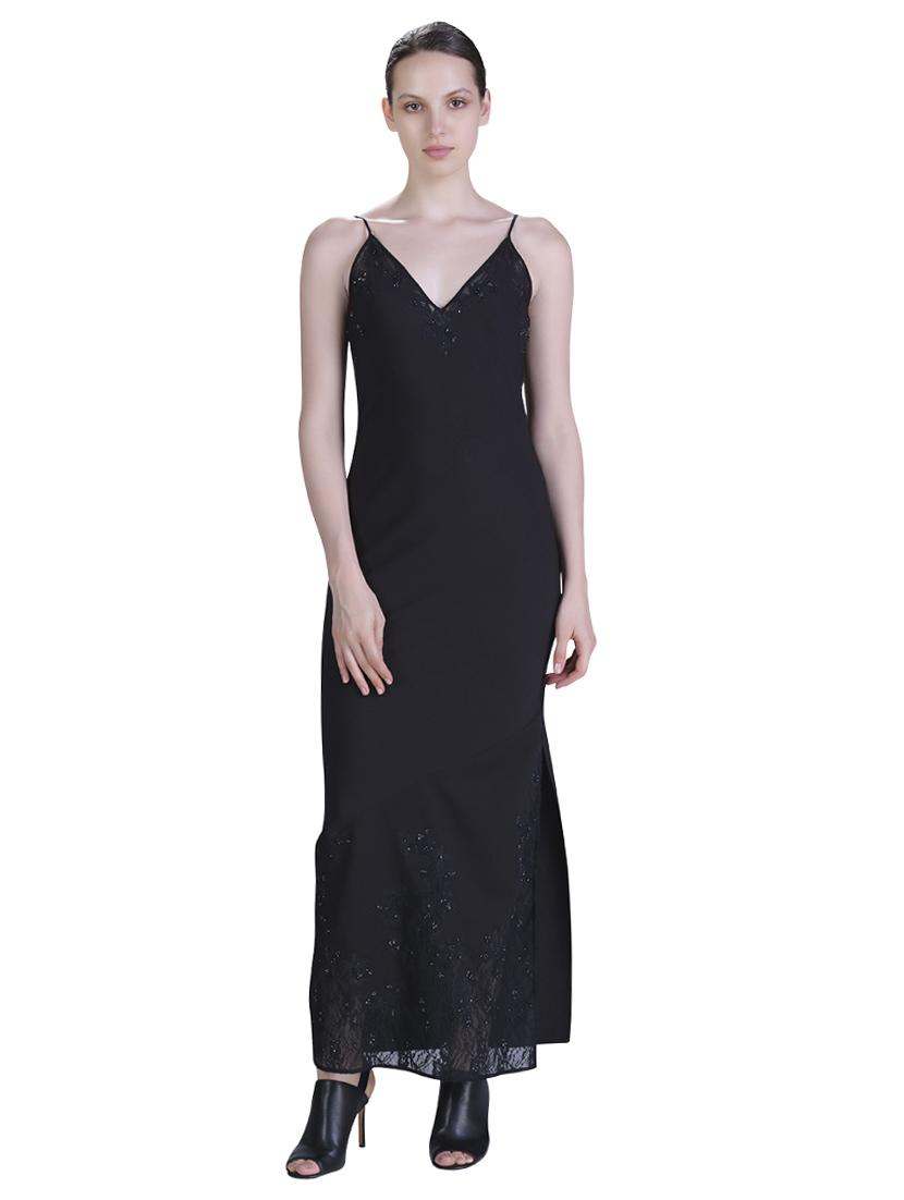 side slit sequined detail maxi dress - 15622176 - Zoom Image - 1