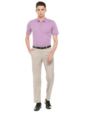 purple cotton formal shirt - 15622319 - Standard Image - 3