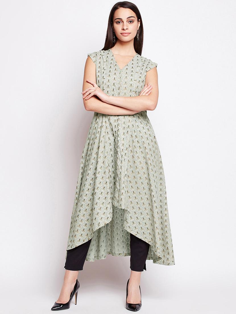 Snow Asymmetric printed kurta - 15622369 - Zoom Image - 1