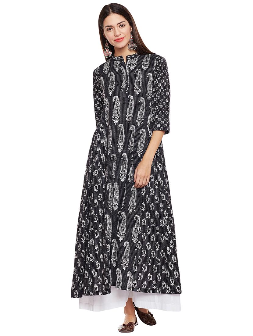 A-line paisley printed kurta - 15622374 - Zoom Image - 1