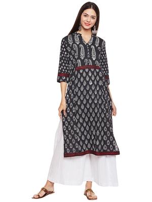 Straight paisley printed kurta - 15622375 - Standard Image - 1