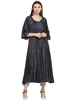 Art silk flared pintucks kurta - 15622384 - Standard Image - 1