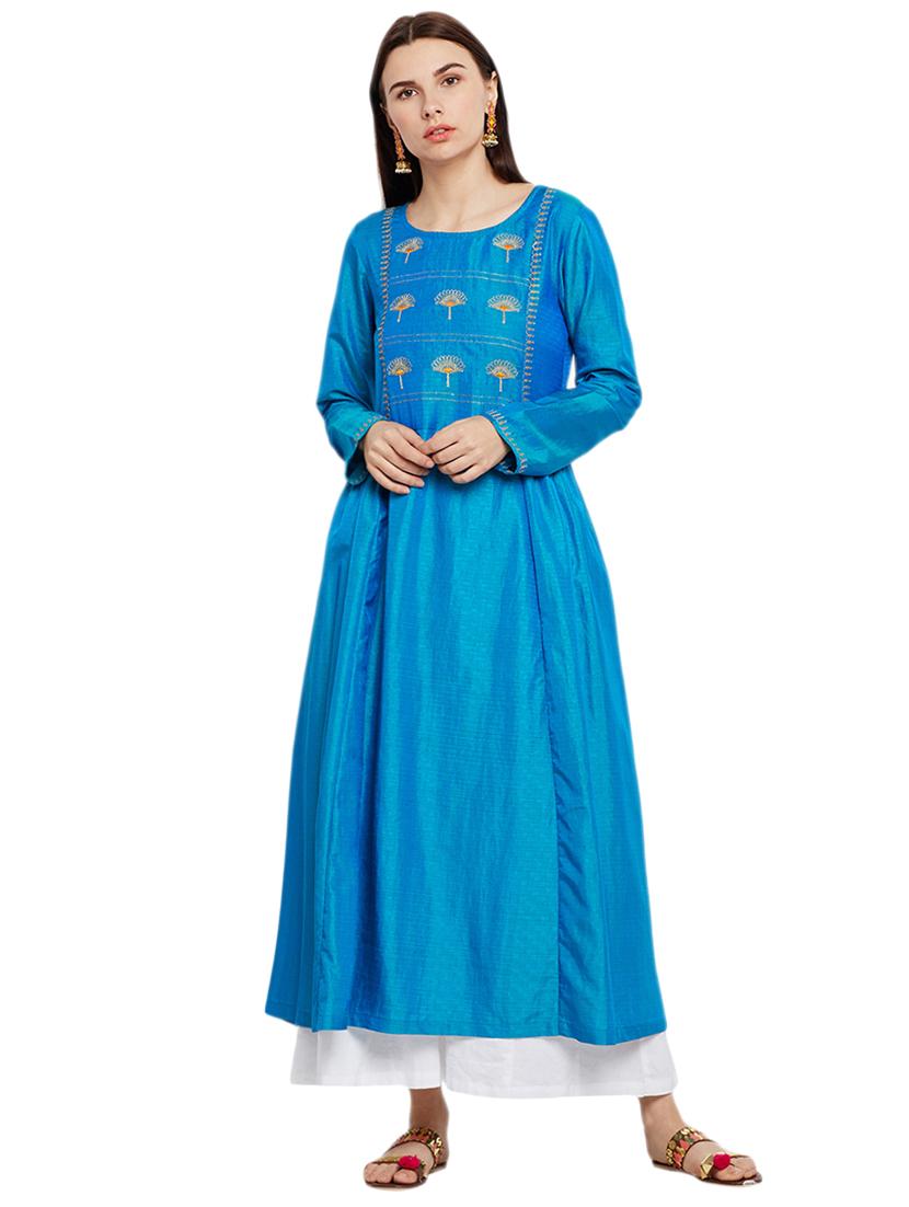 art silk a-line kurta - 15622397 - Zoom Image - 1