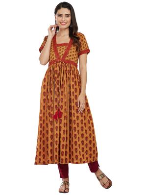 Flared printed kurta - 15622399 - Standard Image - 1