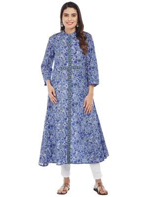 A-line printed kurta - 15622401 - Standard Image - 1