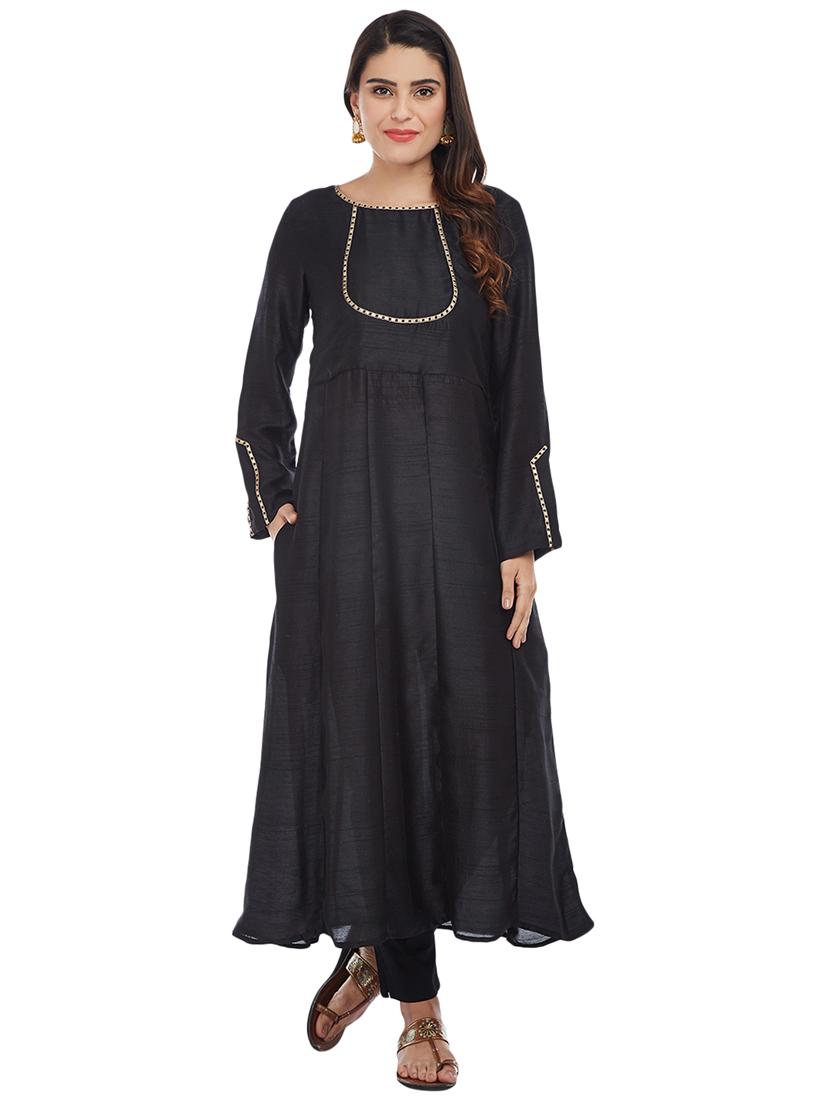 Anarkali bell sleeves kurta - 15622407 - Zoom Image - 1