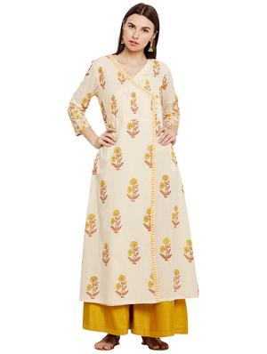 Angrakha printed kurta - 15622410 - Standard Image - 1