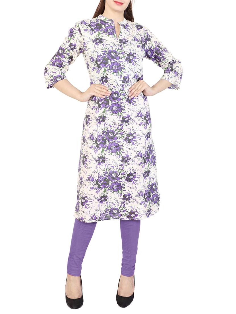 Floral Printed straight kurta - 15622639 - Zoom Image - 1