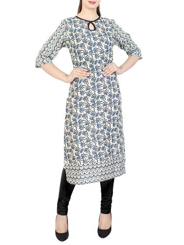 Key hole straight kurta - 15622643 - Very Small Image - 1
