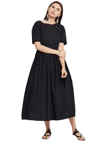 Flared solid dress - 15623361 - Very Small Image - 1