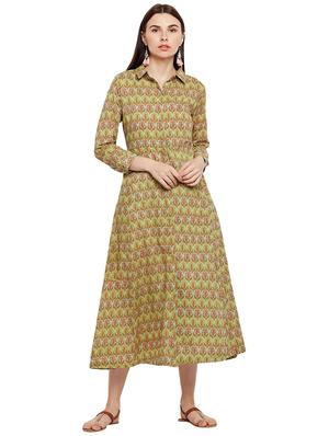 Printed a-line dress - 15623364 - Standard Image - 1