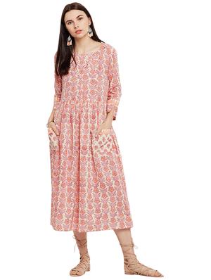 Printed a-line dress - 15623366 - Standard Image - 1
