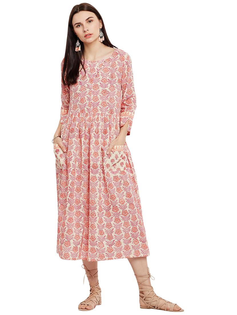 Printed a-line dress - 15623366 - Zoom Image - 1