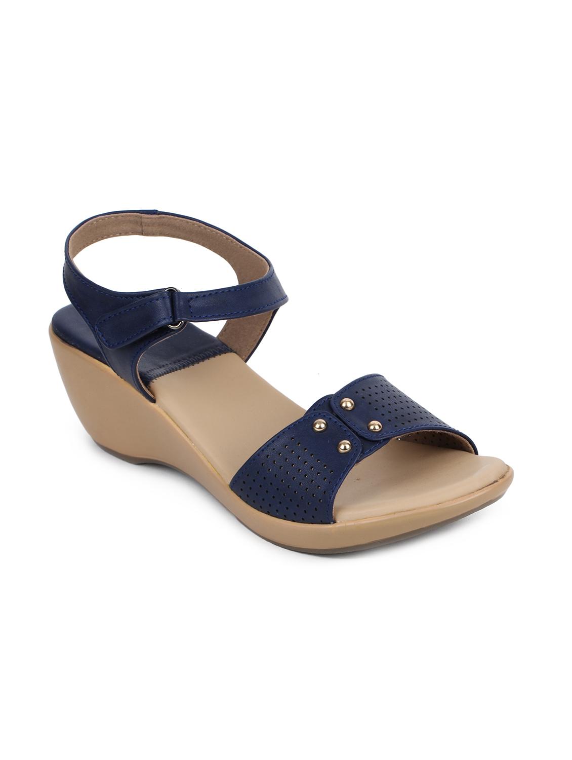 navy back strap wedges - 15623446 - Zoom Image - 1