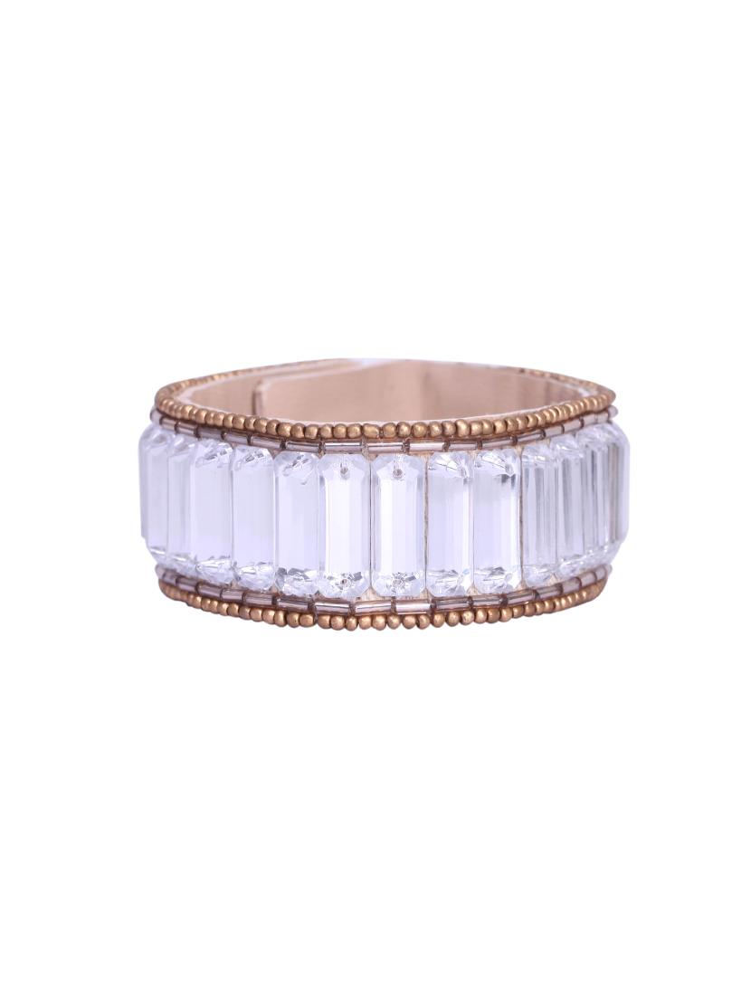 silver crystal cuff bracelet - 15623637 - Zoom Image - 1