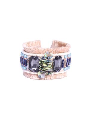 beige plastic cuff bracelet - 15623763 - Standard Image - 1