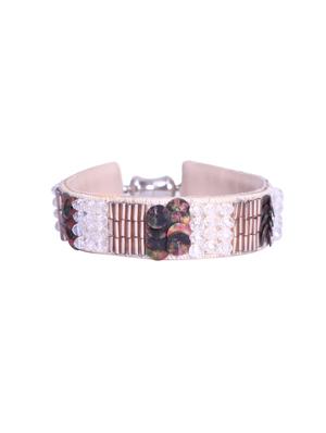 beige plastic links bracelet - 15623843 - Standard Image - 1