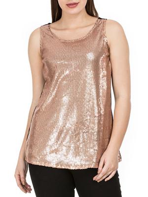 sleeveless shimmery top - 15623870 - Standard Image - 1