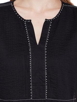 a-line solid kaantha kurta - 15624500 - Standard Image - 4