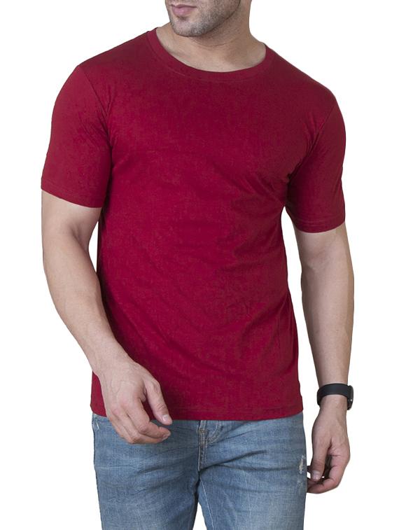 maroon cotton t-shirt - 15624594 - Zoom Image - 1