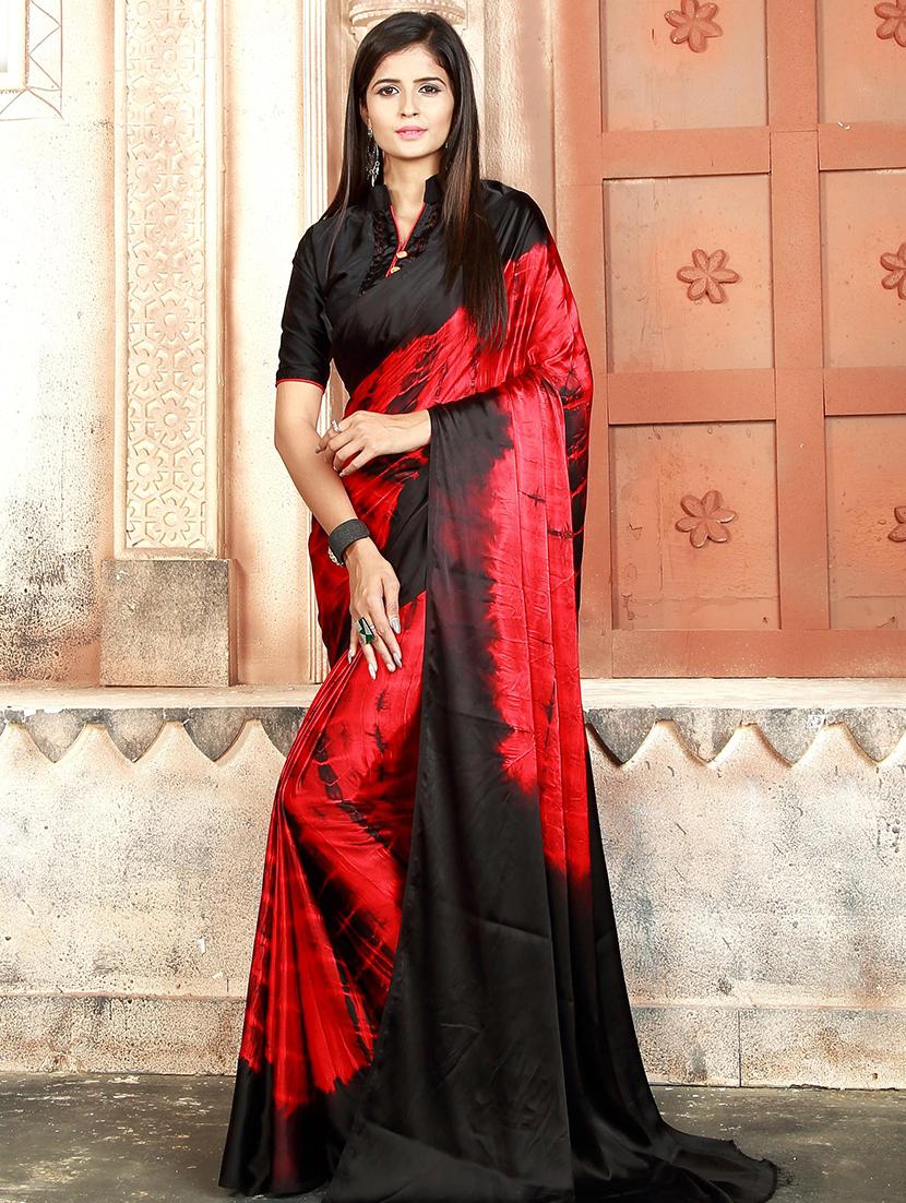 contrast shades shibori saree with blouse - 15625021 - Zoom Image - 1