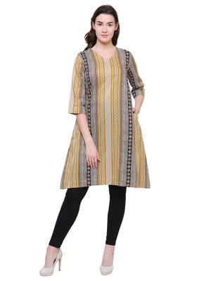 A-line printed kurta - 15625058 - Standard Image - 1