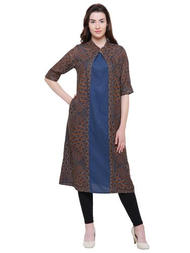 A-line printed kurta - 15625062 - Very Small Image - 1
