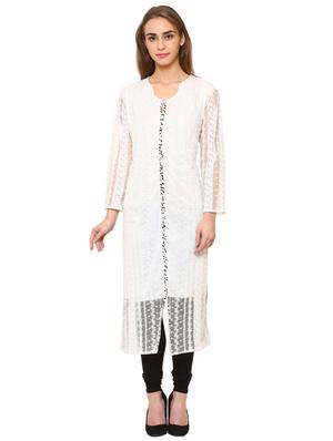 Piping straight kurta - 15625064 - Standard Image - 1