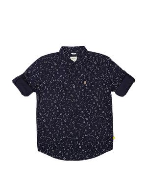navy blue cotton shirt - 15625166 - Standard Image - 1