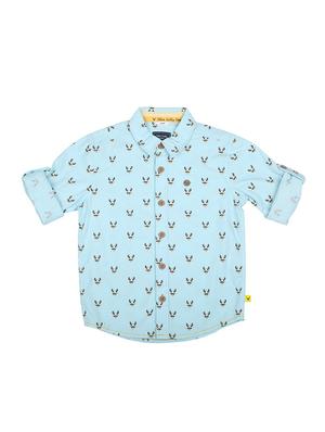 blue cotton shirt - 15625169 - Standard Image - 1