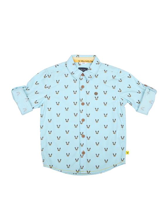 blue cotton shirt - 15625169 - Zoom Image - 1
