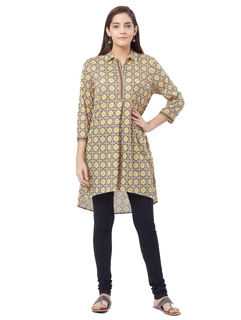 High low printed kurta - 15625186 - Zoom Image - 1