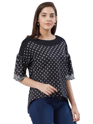 gathered detail asymmetric top - 15625193 - Standard Image - 1